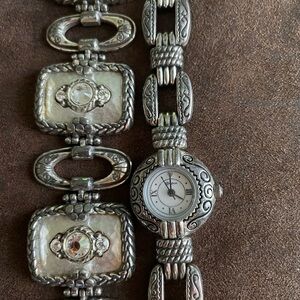 Brighton Silver and White Bracelet Watch watch has a new battery